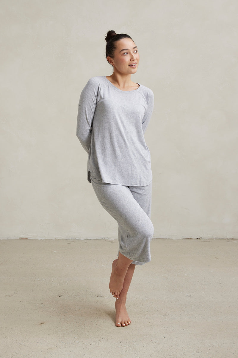 Relaxed Long Sleeve Top + Capri Pant