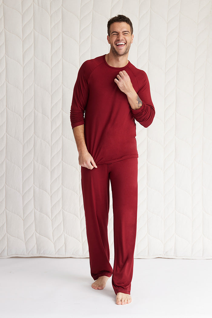 Men s Pajama Pant Burgundy Medium