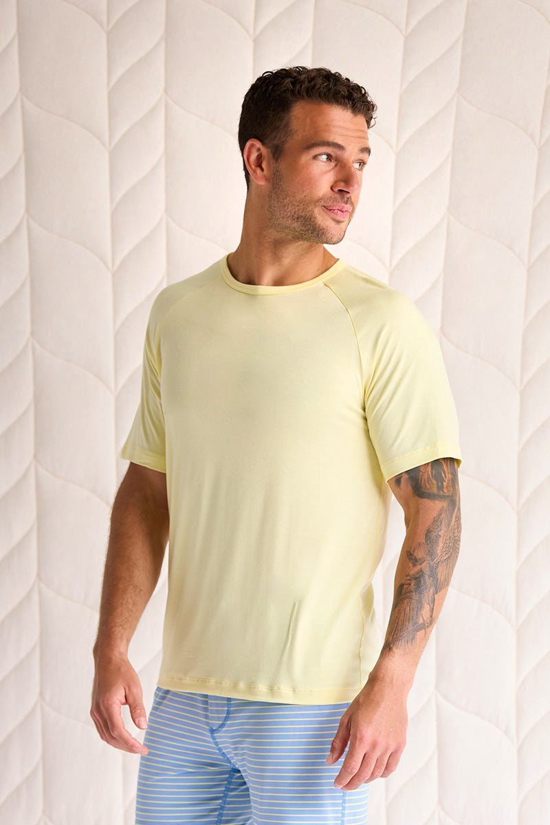 Adam is 6'1", typically wears a size 34 pant, has a 43" chest and a 32" inseam and is wearing a size medium.