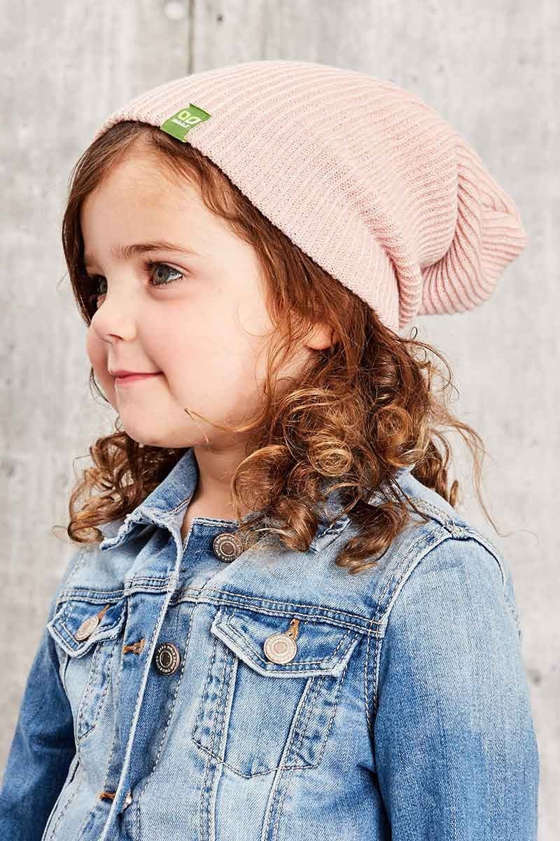 Kids Beanie Floppy Toque - Rose Quartz - Made in Canada - This is J