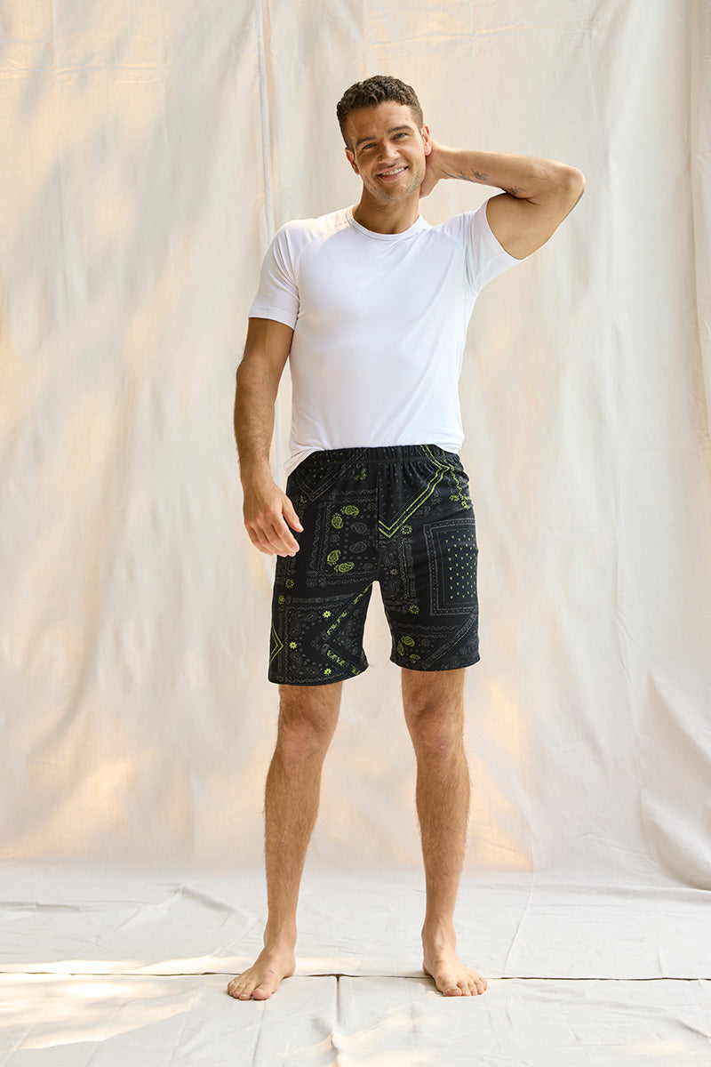 Adam is 6'1", typically wears a size 34 pant, has a 43" chest, a 32" inseam and is wearing a size medium