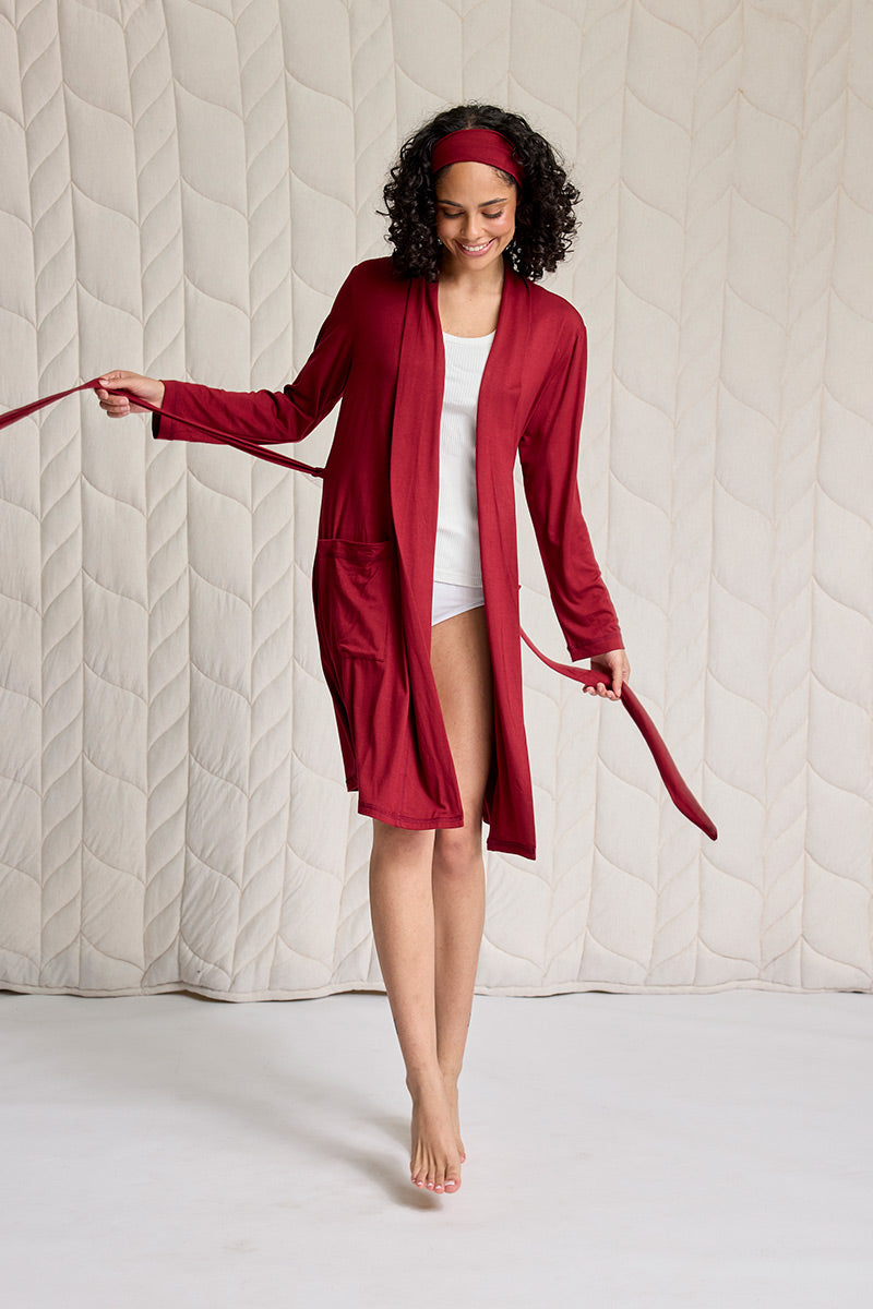 Adia is 5'7", typically wears a size 2 and is wearing a size SM/MD