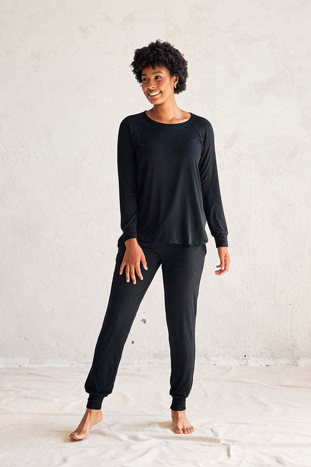 Relaxed Long Sleeve Top + Harem Pant