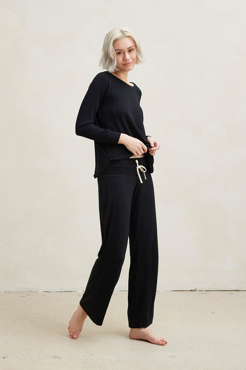 Relaxed Long Sleeve Top + Pajama Pant