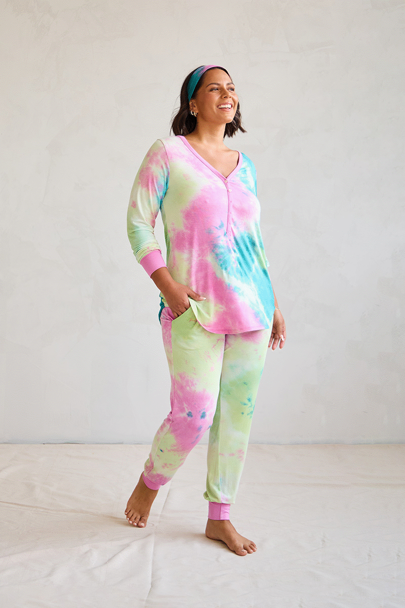 Tie dye women's pajama set sale