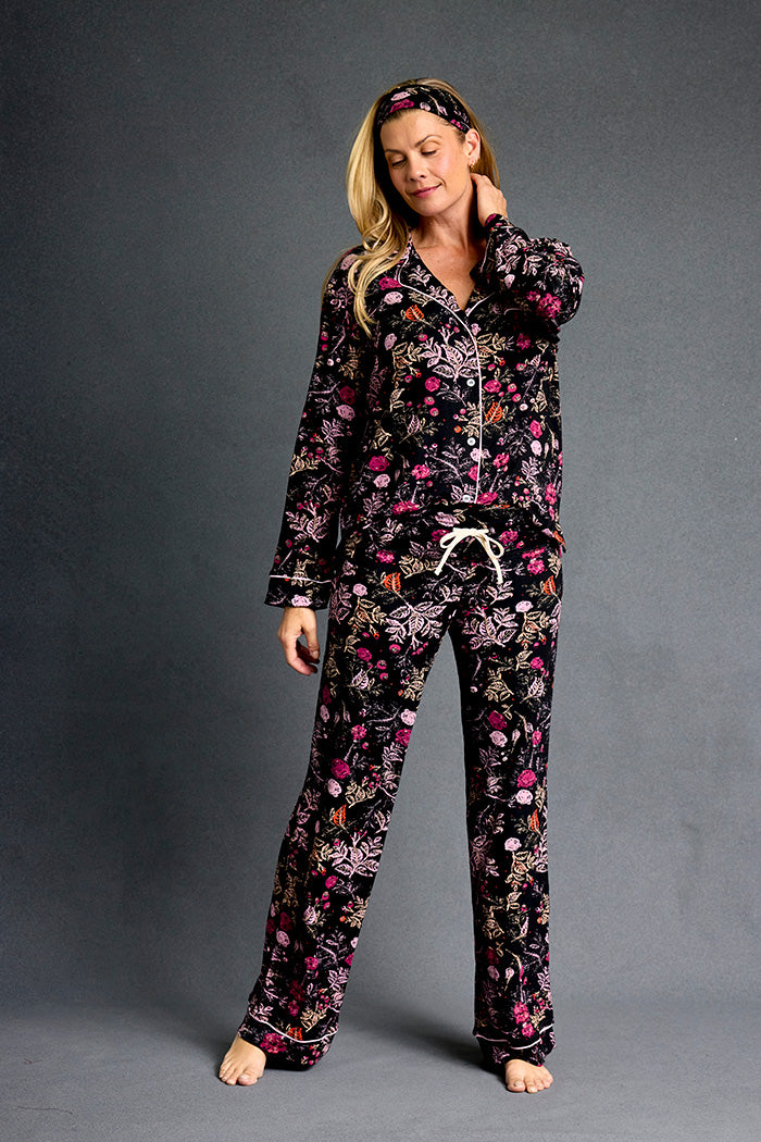 Long Sleeve Button-Down Pajama Set