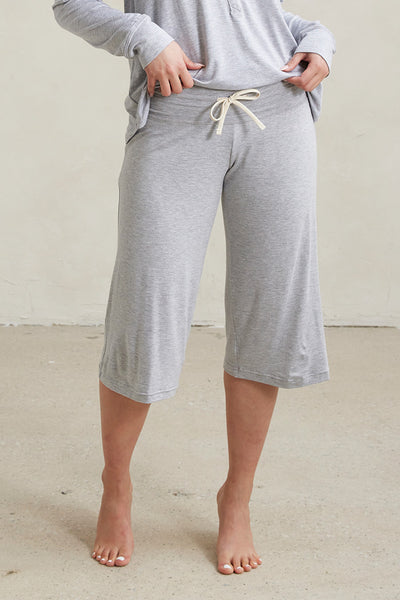 Bamboo Capri Pant - Heather Grey - PJ Pant