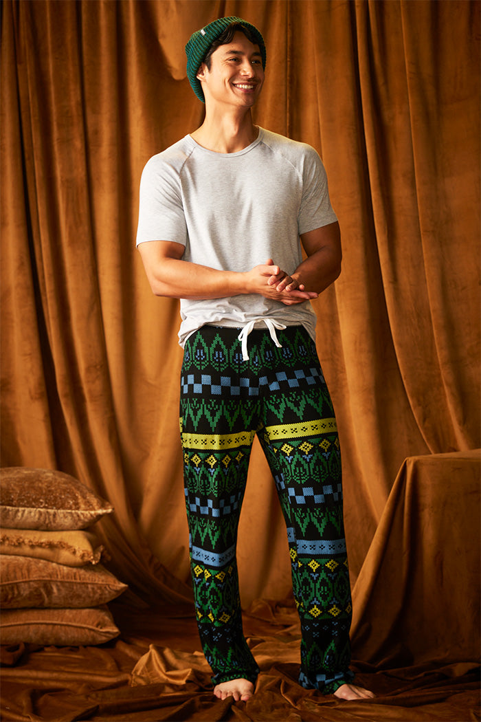 Mens fair isle pajama pants sale