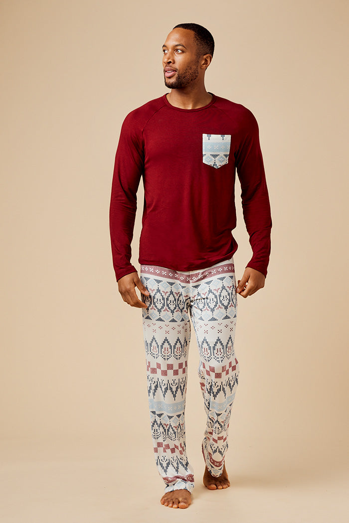Christmas Men's Bamboo Pajama Bottoms Adult Clothing