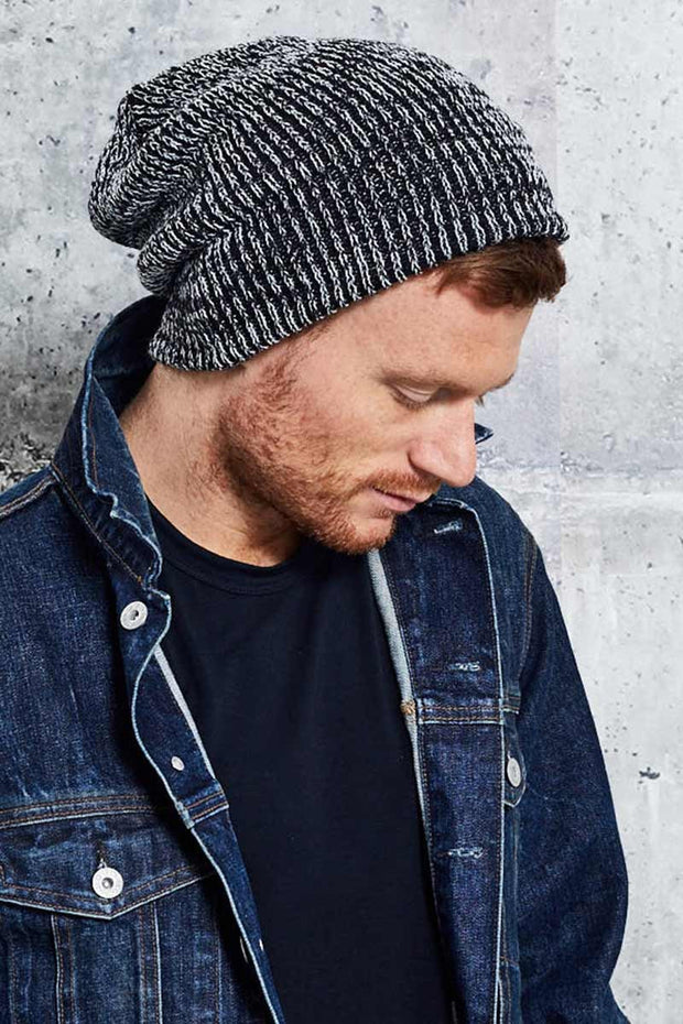 Men's Beanie Toque - Black and White - This is J